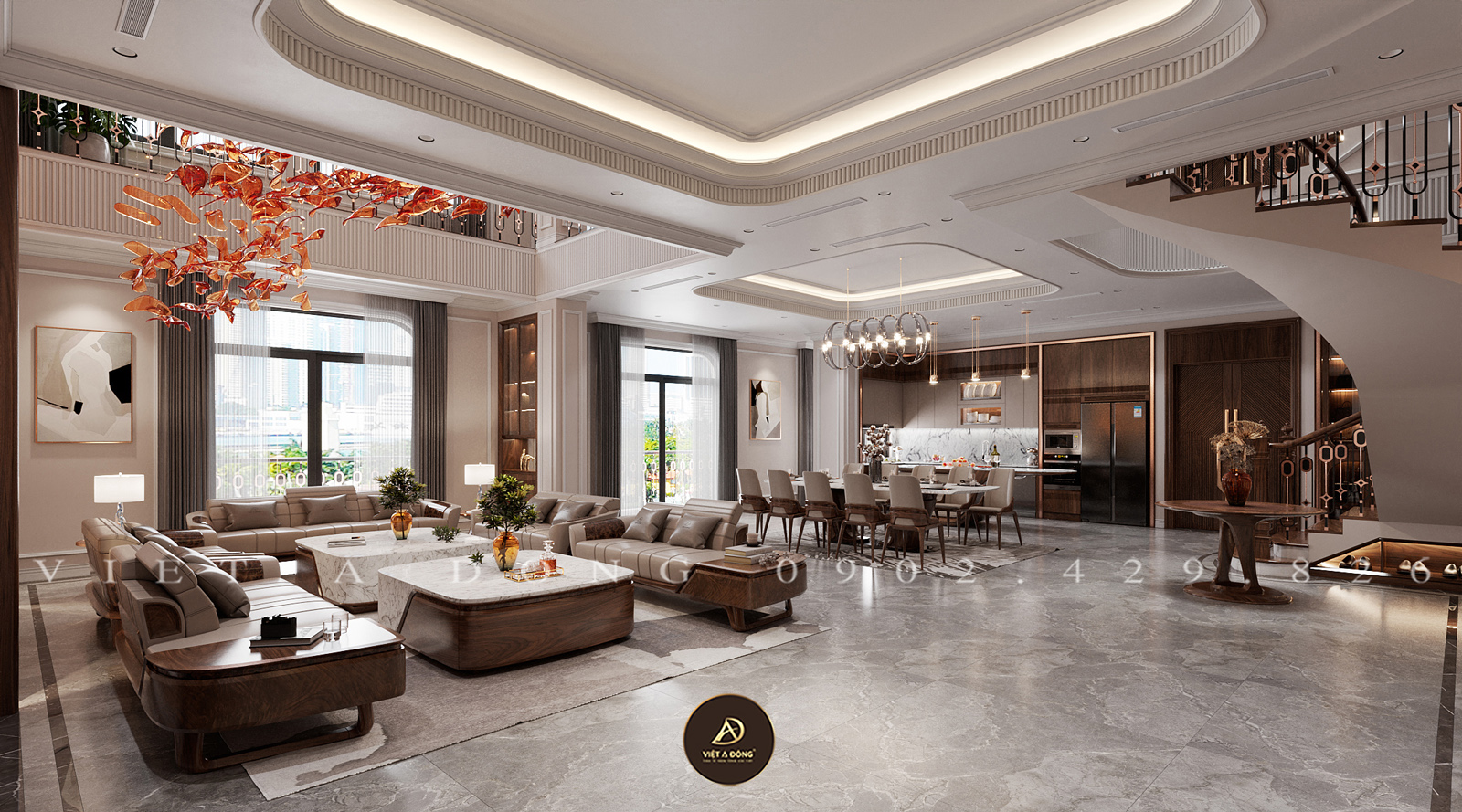 Tầm quan trong của việc lựa chọn kích thước sofa gỗ óc chó